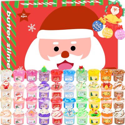 40 Pack Christmas Slime Kit, Mini Bulk Slime, Party Favors for Kids, Stocking Stuffers, Goodie Bag Stuffers, Xmas Gifts for Classroom Rewards Teens Girls Boys 4 5 6 7 8 9 10 11 12 Year Old