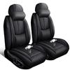 SOUIPA Car Seat Covers 2 Seats Fit for VW Golf 1996-2021,Waterproof Leather Seat Covers,Airbag Compatible,Car Seat Protectors Interior Sets(2PCS with Pillows,Black) view 1