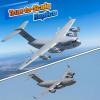 AIGIMU RC Airplane, RC Plane Ready to Fly, 2CH C-17 Remote Control Airplane with 6-axis Gyro Stabilizer Globemaster III Military Transport Aircraft for Beginners Boys Kids Adults view 2