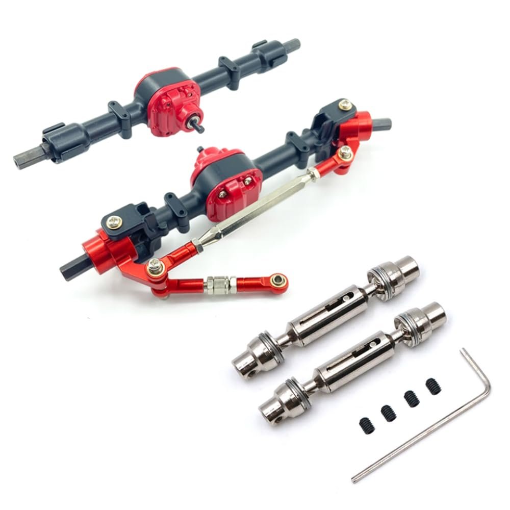 1/12 RC Car Metal Front Rear Axle with Drive Shaft Compatible with MN D91 D96 D99S MN-90 MN99S Models Parts Accessories(Black)
