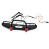 1/10 RC Crawler Car Aluminum Front Bumper with Lights Tow Hook Upgrade Parts Compatible with Various Crawler Models(Type A) view 1