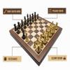 18" Wooden Chess Set,Folding Storage Wooden Chess Board Sets, Large Chess Board Sets, Premium Board Games Chess Set for Adults and Kids Chess Enthusiasts view 2