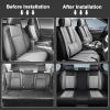 SOUIPA Car Seat Covers 5 Seats Fit for Lexus UX 200 2019-2023,Waterproof Leather Seat Covers,Airbag Compatible,Car Seat Protectors Interior Sets(5PCS with Pillows,Black&Grey) view 4