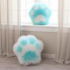 Cute Cat Paw Pillow Double-Sided Plush Cat Paw Shaped Throw Cushion Home Decorative Plush Cat Paw Throw Pillow for Couch Sofa Bed Living Room Bedroom (B, Dark Blue, 19.7x19.7in) view 3