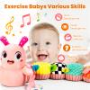 Baby Toys 0-6 Months, Washable Baby Musical Caterpillar Toys with 10 Kid's Songs,Rattles,BabyTeething Toys,Suitable for 0-6, 6-12 Months Infant Tummy Time Toy,Newborn Baby Boy&Gril Gifts(Pink) view 2