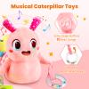 Baby Toys 0-6 Months, Washable Baby Musical Caterpillar Toys with 10 Kid's Songs,Rattles,BabyTeething Toys,Suitable for 0-6, 6-12 Months Infant Tummy Time Toy,Newborn Baby Boy&Gril Gifts(Pink) view 4