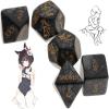 5 Very Interesting Black Dice with Various Shapes, Clear Movements, Rich Motivations, Family Activities, Valentine's Day, Birthdays, Couple Gifts view 4