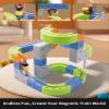 Aotonow 69PCS Electric Magnetic Train Track Sets  DIY Race Car Track Building Kits with Train and Traffic Signs, 3D STEM Toy for Toddlers and Kids, Boys and Girls Ages 3-8, Birthday Gift (Medium) view 4