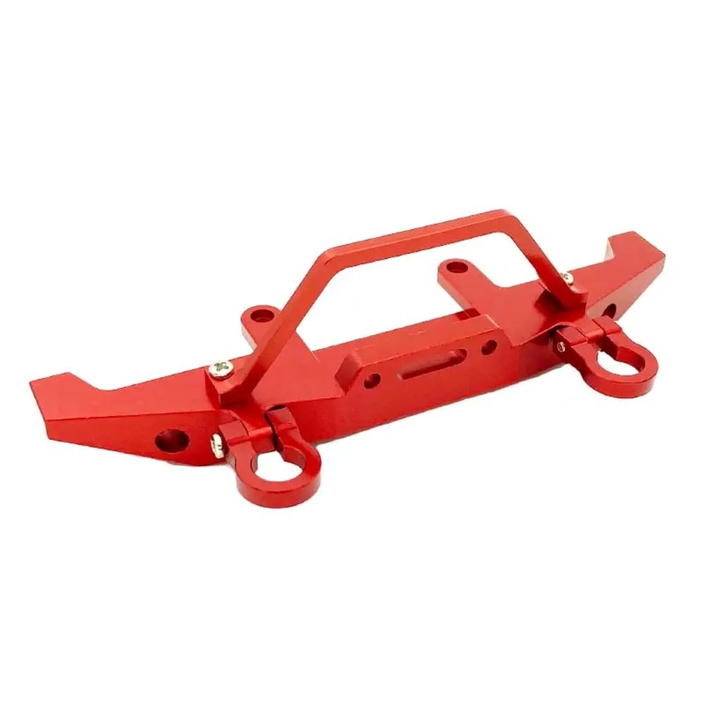 1/16 RC Car Metal Front Bumper with Tow Hook Compatible with C14 C24 C24-1 Models Replacement Parts Accessories(Red)