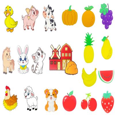Cute Fridge Magnets for Toddlers 1-3, Full Back Magnetic, Large Size, Refrigerator Magnets for Kids, Toddler Magnet Toys, Early Learning Gift for Baby