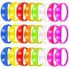 24 Pcs Sound Activated LED Glow Bracelets Light Up Bracelets for Adults Glow in the Dark Bracelets Neon Birthday Party Favors Supplies for Christmas, Halloween, Rave, New Year, Concert (red,yellow,blue,green,orange,white,purple,hot pink) view 1