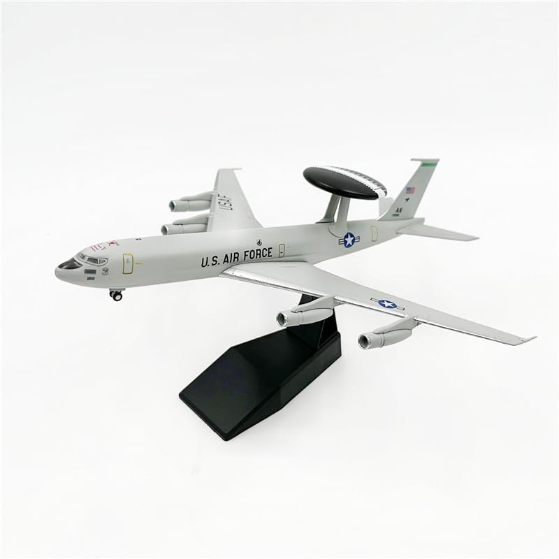 LATUROP 1:200 Boeing E-3 Sentry Aircraft Model, Pre-Assembled Highly Detailed Fighter Jet Gift, Metal Diecast Airplane Models for Decorate or Display.