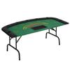 Penau Foldable Poker Table for 7 Players, Blackjack Card Table with Professional Game Layout, 7 Built-in Cup Holders, Padded Armrests, Green Felt Surface, 72 Inchs Length view 3