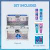 Disney Stitch Beauty Mini Train Case Set Includes Lip Gloss Tube, Lip Balm, Lip Gloss Compact for Girls Parties, Sleepovers by Townley Girl view 2