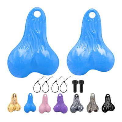 1PCS Hanging Truck Balls Nuts - Simulation RC Car Decorative Bumper Ornaments 55x39mm for 1/10, 1/8 Scale RC Trucks & Cars (2, Blue)