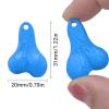 1PCS Hanging Truck Balls Nuts - Simulation RC Car Decorative Bumper Ornaments 55x39mm for 1/10, 1/8 Scale RC Trucks & Cars (2, Blue) view 2