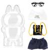 17cm Blind Figure Protective Case and Doll Clothes Set,Plastic Clear Display Case with Keychain,Come with 17cm Doll Outfits,Great for Display and Dress-Up,No Doll Included (Bag Set) view 1