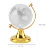 Mini World Globe, World Globe Crystal Rotating World Globe with Metal Stand Decor for Home Office Decor Birthday (Golden) view 3