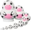 Seenelling 10 Pcs Russian Nesting Dolls Wooden Handmade Nesting Dolls Toys Animal Russian Cute Matryoshka for Kids Children Christmas Home Decor Birthday Gift(Cute Cow) view 1