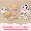 Seenelling 10 Pcs Russian Nesting Dolls Wooden Handmade Nesting Dolls Toys Animal Russian Cute Matryoshka for Kids Children Christmas Home Decor Birthday Gift(Cute Cow) view 4