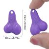 1PCS Hanging Truck Balls Nuts - Simulation RC Car Decorative Bumper Ornaments 55x39mm for 1/10, 1/8 Scale RC Trucks & Cars (2, Purple) view 2