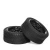 1/10 RC Rally Racing Wheels & Tires 12mm Hex, On-Road Rubber Tyres for Tam-iya XV02/XV01/TA06/TT01/TT02 PTG2 for HPI for KYOSHO(Black) view 3