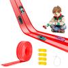 Flex Track 15 Ft Flexible Race Car Track for Kids Toy with Suction Cups Compatible with Hot Wheels and Diecast 1/64th Cars and More 15 Feet Long Rolls Up Portable Race Track view 1