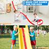 Flex Track 15 Ft Flexible Race Car Track for Kids Toy with Suction Cups Compatible with Hot Wheels and Diecast 1/64th Cars and More 15 Feet Long Rolls Up Portable Race Track view 2