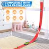 Flex Track 15 Ft Flexible Race Car Track for Kids Toy with Suction Cups Compatible with Hot Wheels and Diecast 1/64th Cars and More 15 Feet Long Rolls Up Portable Race Track view 3