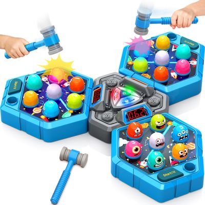 Whack Game Mole for Toddlers, Toys for 3 4 5 6 7+ Year Old Boys Girls,Pounding Toys for Age 3-8, Birthday Gift for 3-12 Year Old Boys Girls, Interactive Educational Toys with 3 Modes,1-3 Player