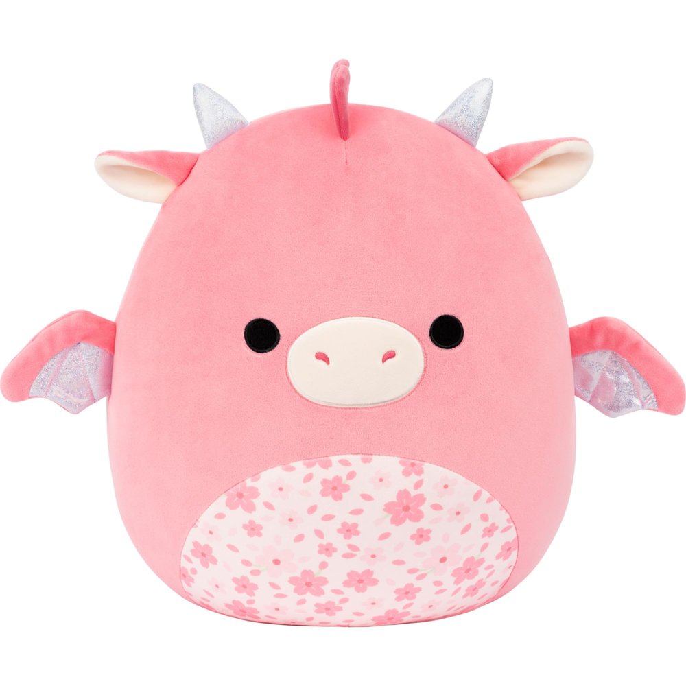 Squishmallows Original 14in Aegi The Pink Dragon with Sakura Print Belly Official Jazwares Plush (Large)
