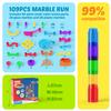 Marble Run Kit for Kids,Upgrade Marble Maze Kit 16mm Marbles 109pcs Building Blocks STEM Learning Toys Christmas Birthday Gift for Kids Aged 3-12 view 2