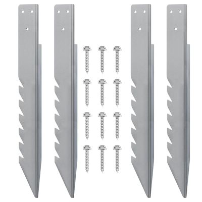 4Pcs Post Anchors Ground Spikes Swing Fixings Windproof Rainproof Swing Ground Anchors for Kids Wooden Playhouse Fence Post Repair