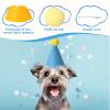 24 Pcs Mini Party Hat for Stuffed Animals, Tiny Party Hats with Pompom and Elastic Rope for Dolls, Dog, Cat, Rabbit, Puppies, Assorted Animal Birthday Decorations view 3