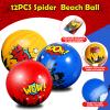 12 Pack Spider Beach Balls Birthday Decorations,7.87inch Blue Red Yellow Spider Hero Inflatable Beach Balls Bulk City Building Summer Swimming Pool Party Favor Gifts for Birthday Party Supplies view 2