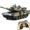 DBshoot 1/24 Remote Control Tank, 2.4GHz German Leopard II RC Tank & Recoil Force & 330Turret Rotation. Army Toys Infrared Battle Toys with Smoke and Sound Effect Gift for Boys view 1