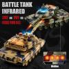 DBshoot 1/24 Remote Control Tank, 2.4GHz German Leopard II RC Tank & Recoil Force & 330Turret Rotation. Army Toys Infrared Battle Toys with Smoke and Sound Effect Gift for Boys view 4