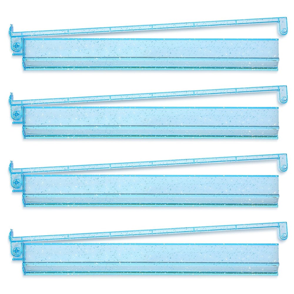 CHSSIH Mahjong Racks with Pushers, All-in-One Mahjong Tile Pushers,Modern American Tile Set of 4,Mahjong Tile Rack and Pusher for Board Game Accessories Light Blue