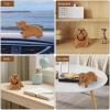 2Pcs Dachshund Bobblehead Bobble Head Dachshund Car Decoration with Chain Heat Resistant Nodding Dog Ornament for Car view 4