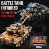 DBshoot 1/24 RC Tank, Chinese 99 Remote Control Tank & 330Turret Rotation. 2.4Ghz Army Model Toys for Kids, Infrared Battle Toy with Smoke, LED Lights and Sound Effect Gift for Boys view 4