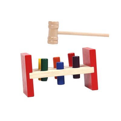 FRCOLOR Wooden Whack for Educational Hammering Plaything with Impact Resistant Texture Parent Interactive Early Learning to Develop Hand Eye Coordination and Intelligence Growth