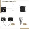 12 PCS Refrigerator Lock with 12 Keys, Adhesive Fridge Locks with Steel Wire, Safety Locks for Freezer, Cabinet, File Drawer, Closet, Kitchen Appliance, Furniture(Black view 2