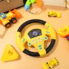 DOITOOL Kids Steering Wheel Toy, Simulated Driving Controller with Light and Music Electric Early Learning Educational Sounding Toy Pretend Driving Steering Wheel for Kids 3+ Years Old view 3