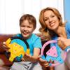 DOITOOL Kids Steering Wheel Toy with Light and Music 2 Pcs Simulated Driving Controllers with Suction Cups Interactive Electric Sound Pretend Play Car Steering Wheel for Early Learning Ages 3 view 2