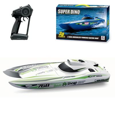 Actualia 30KM/H RC Jet Speedboat for Pool & Lake, 2.4GHz Brushless Electric Remote Control Boat with Proportional Throttle & Water Cooling & 250m Range, Summer Water Toy for Adults