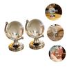 Abaodam 2pcs Miniature Crystal Globe Decor Geographic Globe Ornaments for Home Office Desk for Modern Space view 3