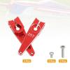 MECCANIXITY Aluminum Alloy 1 inch 25T Steering Servo Arm Horn Red for Car/Boat/Airplane Boat Accessories Pack of 3 view 3