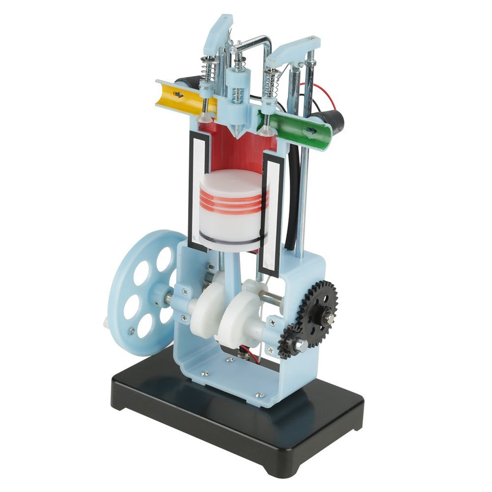 CHEOTIME Physics Mechanics Experiment, Teaching Instrument Crude Oil Engine 4 Stroke Internal Combustion Engine Model for Physics Mechanics Experiment Teaching Instrument