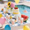 12Pcs Aloha Summer Plastic Cups Tropical Beach Pool Party Drinkware 16oz Drinking Cups for Aloha Summer Birthday Bachelorette Party view 3