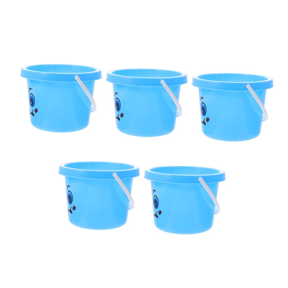 Abaodam 5Pcs Portable Sand Buckets Small Beach for Lightweight Material for Garden Sandbox and Outdoor Play
